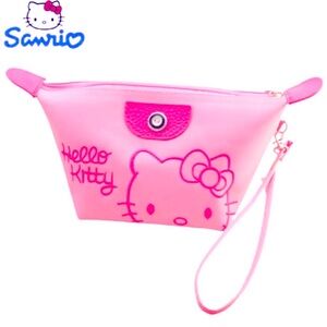 NEW Hello Kitty Cosmetic Pouch Large Capacity Storage Bag with Zipper
